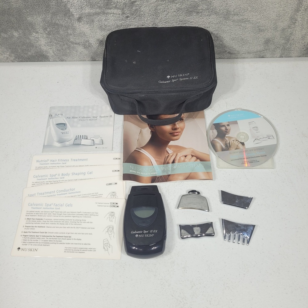 Nu Skin Galvanic Spa System II EX Device 4 Heads & Case